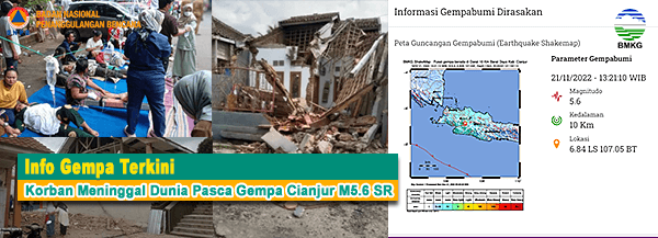 Info Gempa Terkini: Korban Meninggal Dunia Pasca Gempa Cianjur M5.6 SR